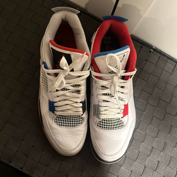 Jordan 4 Retro SE “What the 4”, Red, White and Blue Sneakers - Picture 5 of 5